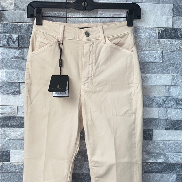 NWT Mossimo Dutti cream crop pants size 2 - Picture 3 of 6